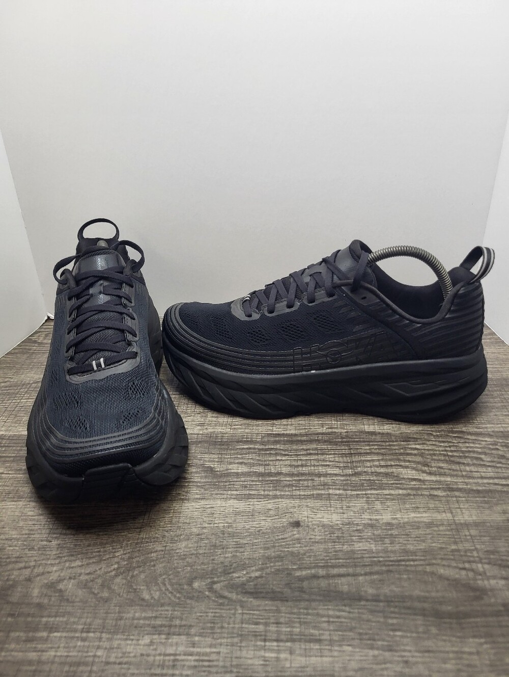 Hoka Bondi 6 Wide Triple Black Running Shoes Men's Size 10 2E